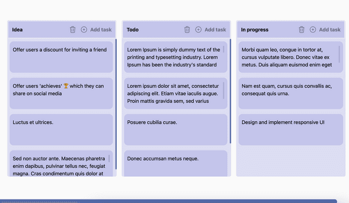 Kanban board